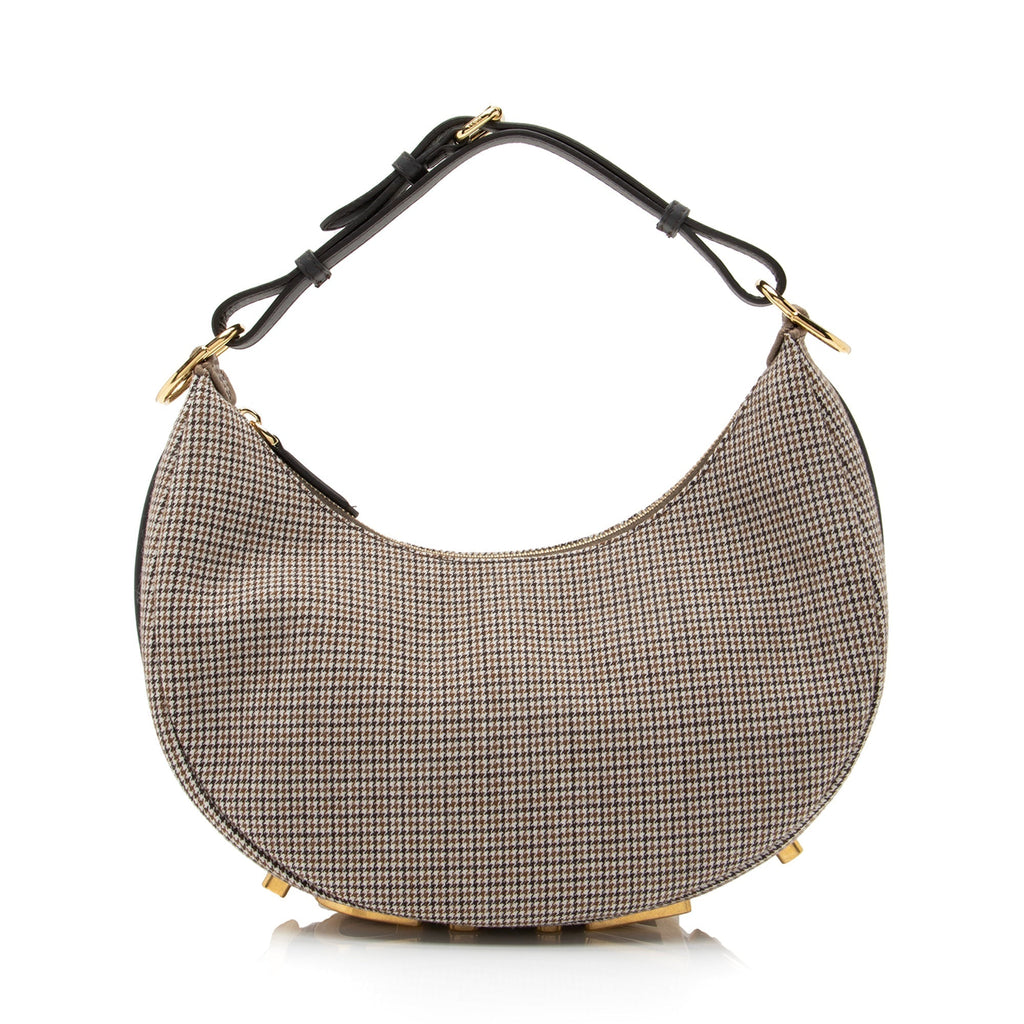 Fendi Fabric Small Fendigraphy Charm Hobo (SHF-23488)