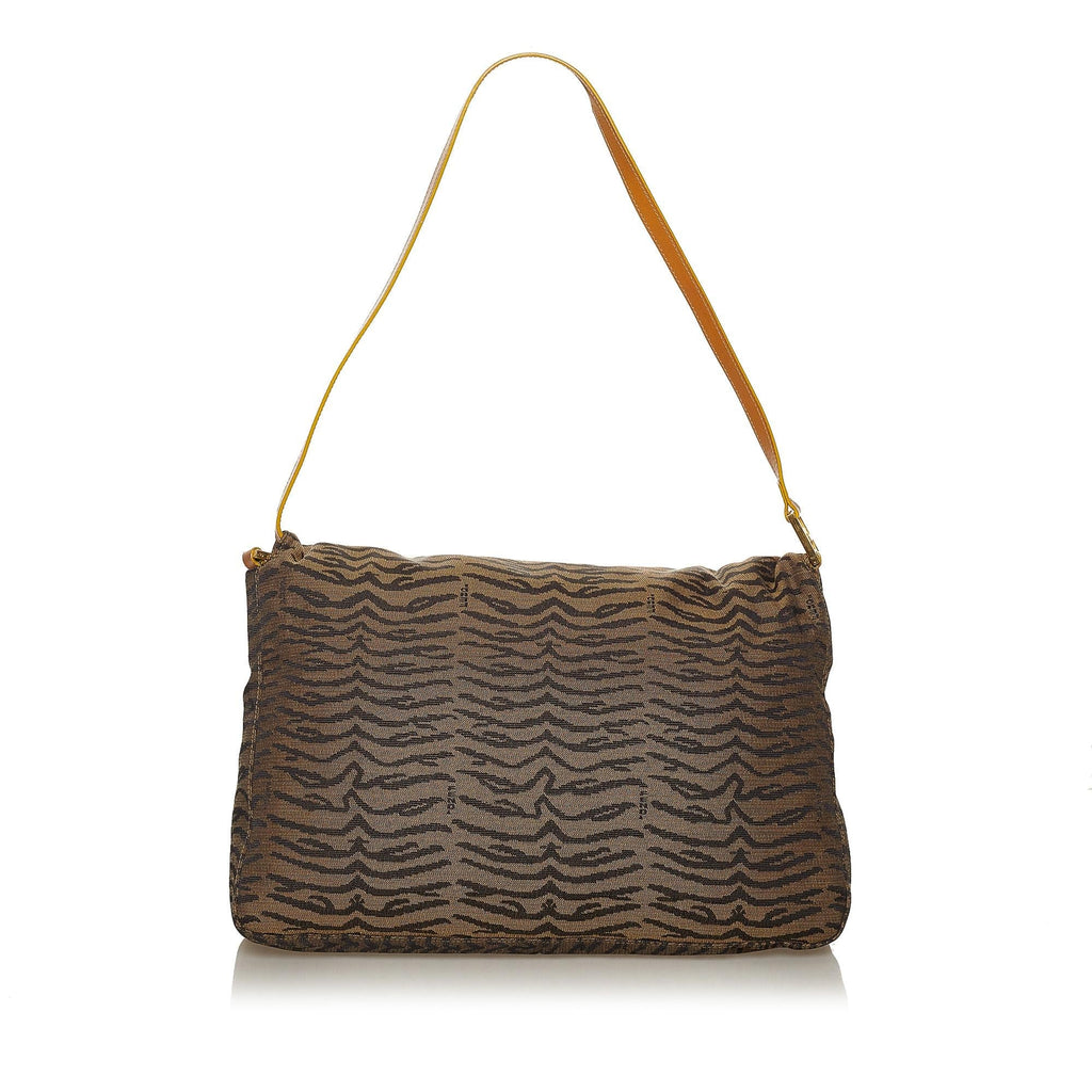 Fendi Tiger Print Canvas Shoulder Bag (SHG-37574)