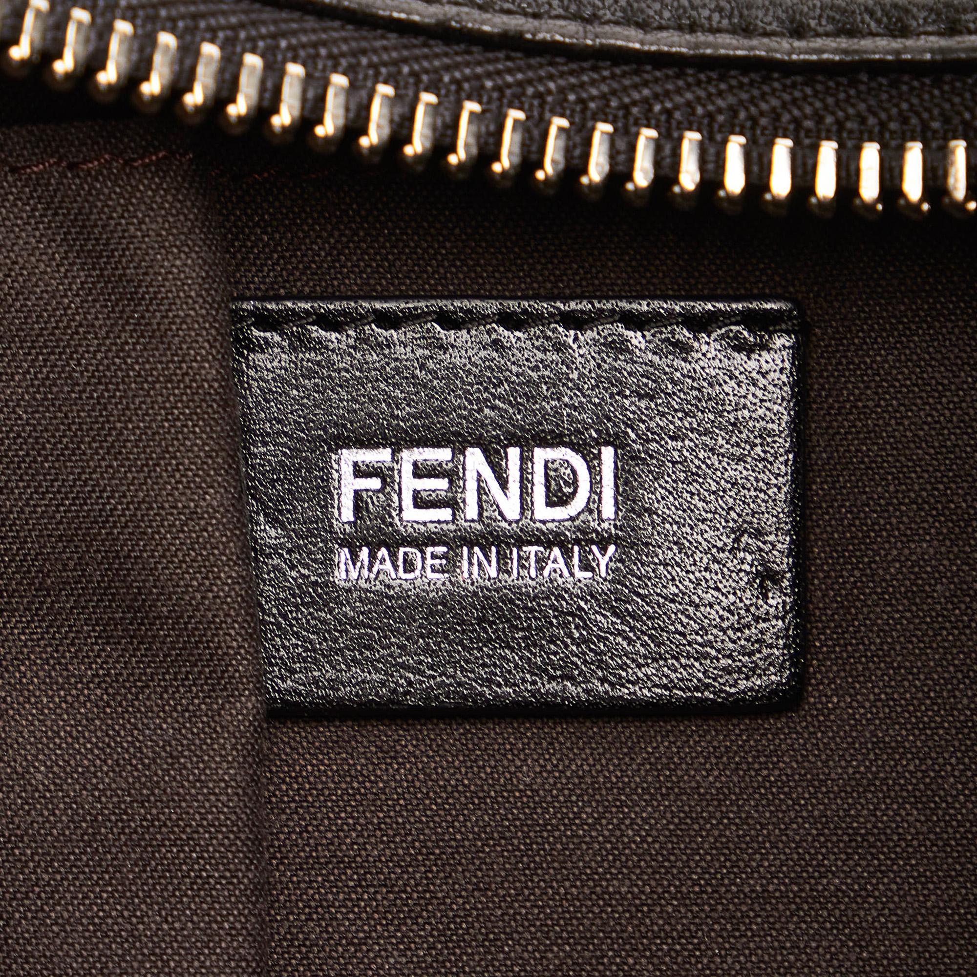 Fendi Unzipped Leather Hobo Bag (SHG-37305)