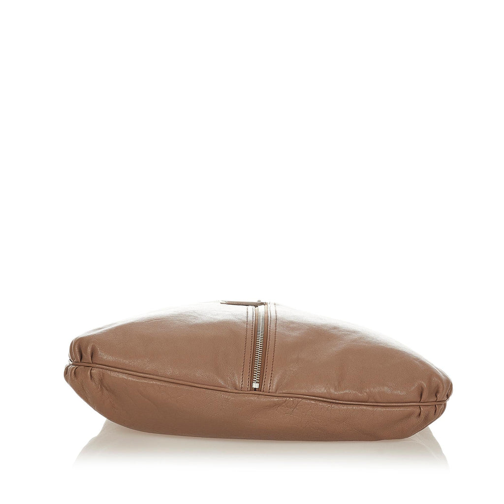 Fendi Unzipped Leather Shoulder Bag (SHG-25226)