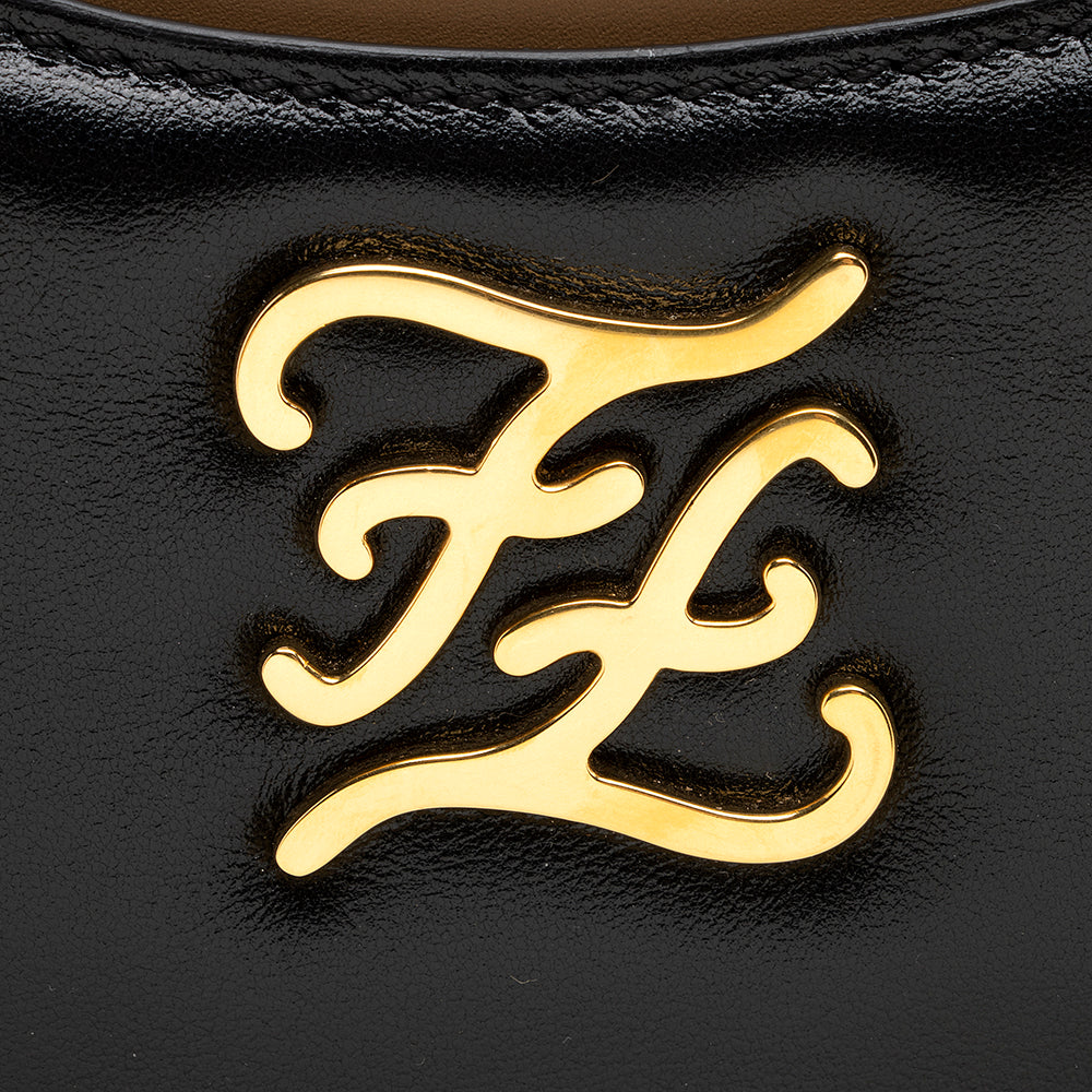 Fendi Vitello Glacier Leather Karligraphy Pocket Shoulder Bag (SHF-19815)