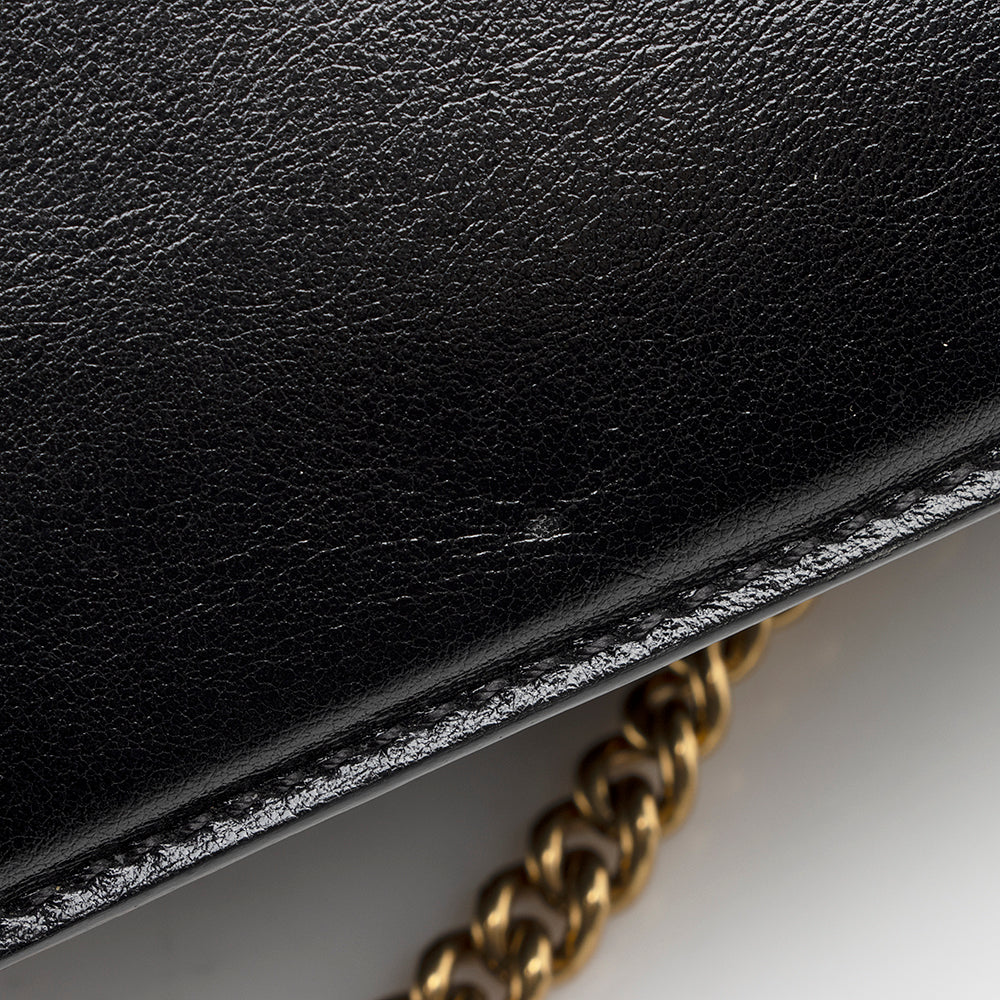 Fendi Vitello Glacier Leather Karligraphy Pocket Shoulder Bag (SHF-19815)