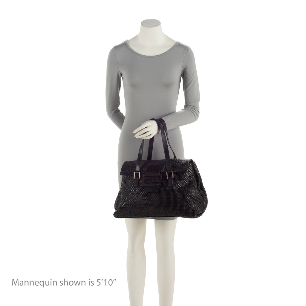 Fendi Woven Zucca Leather Forever Large Shoulder Bag (SHF-QqfMFO)
