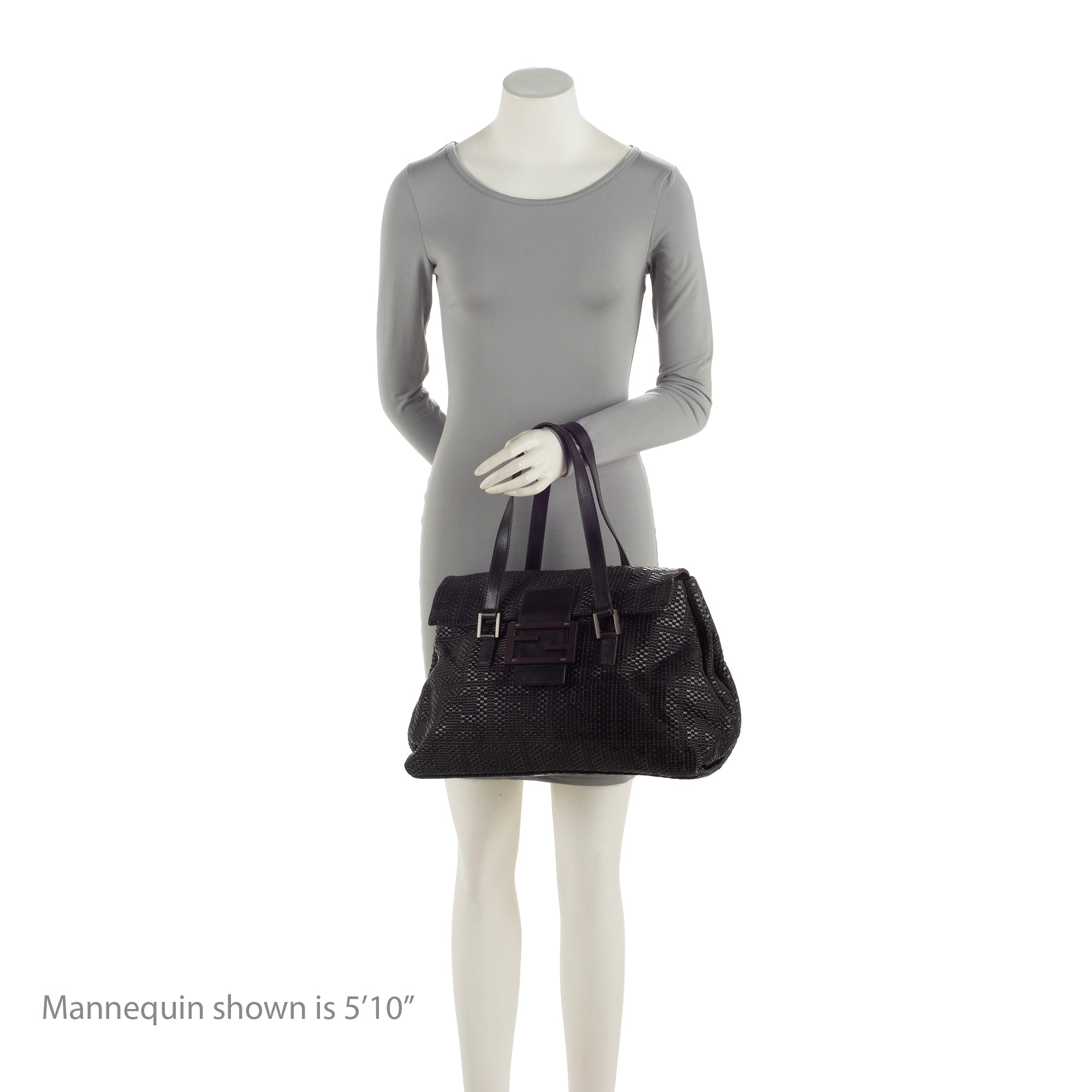 Fendi Woven Zucca Leather Forever Large Shoulder Bag (SHF-QqfMFO)