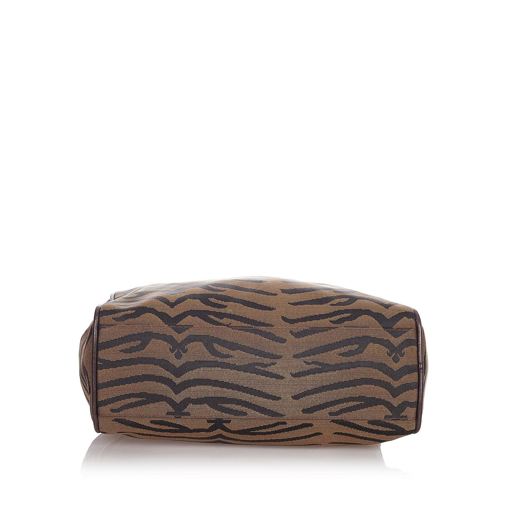 Fendi Zebra Print Canvas Handbag (SHG-23929)