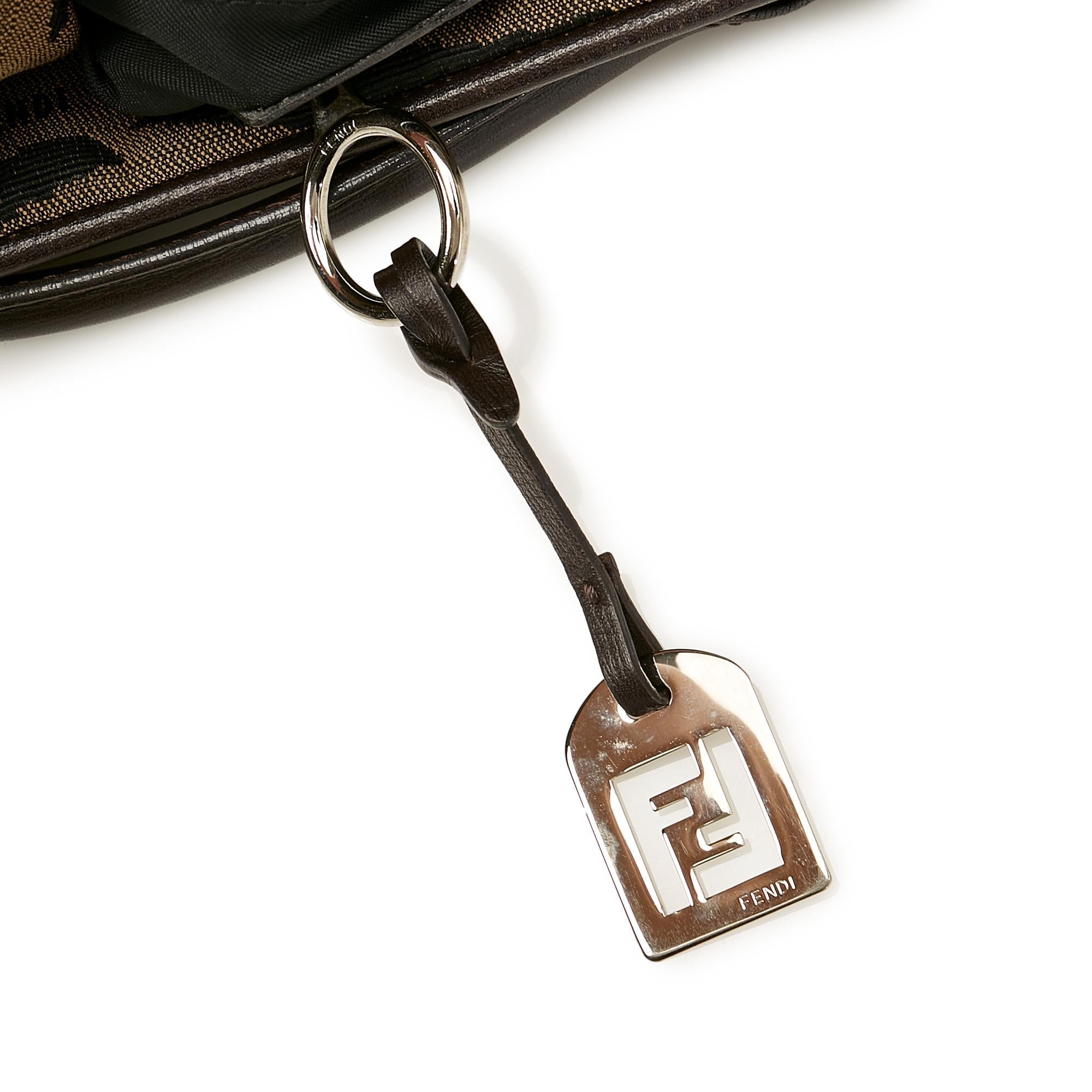 Fendi Zebra Print Canvas Handbag (SHG-23929)