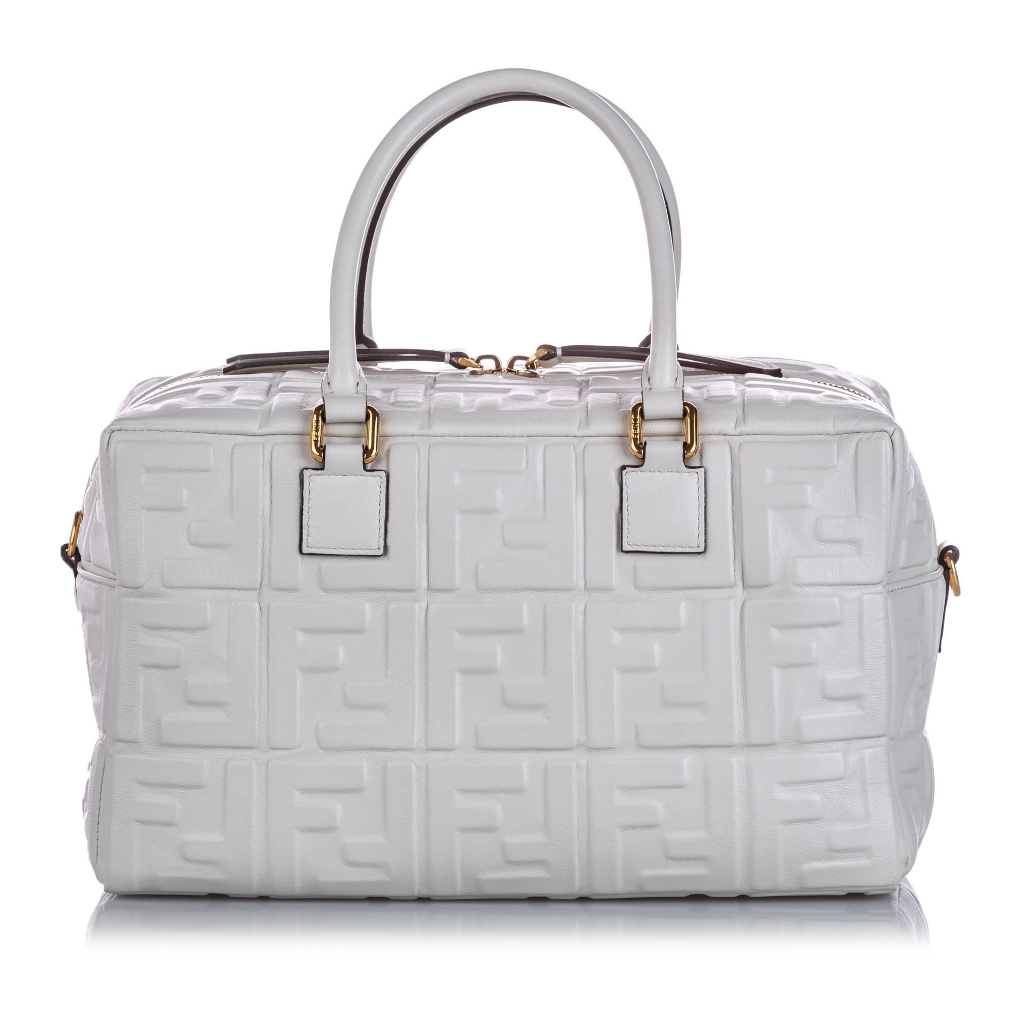 Fendi Zucca Embossed Leather Satchel (SHG-15966)