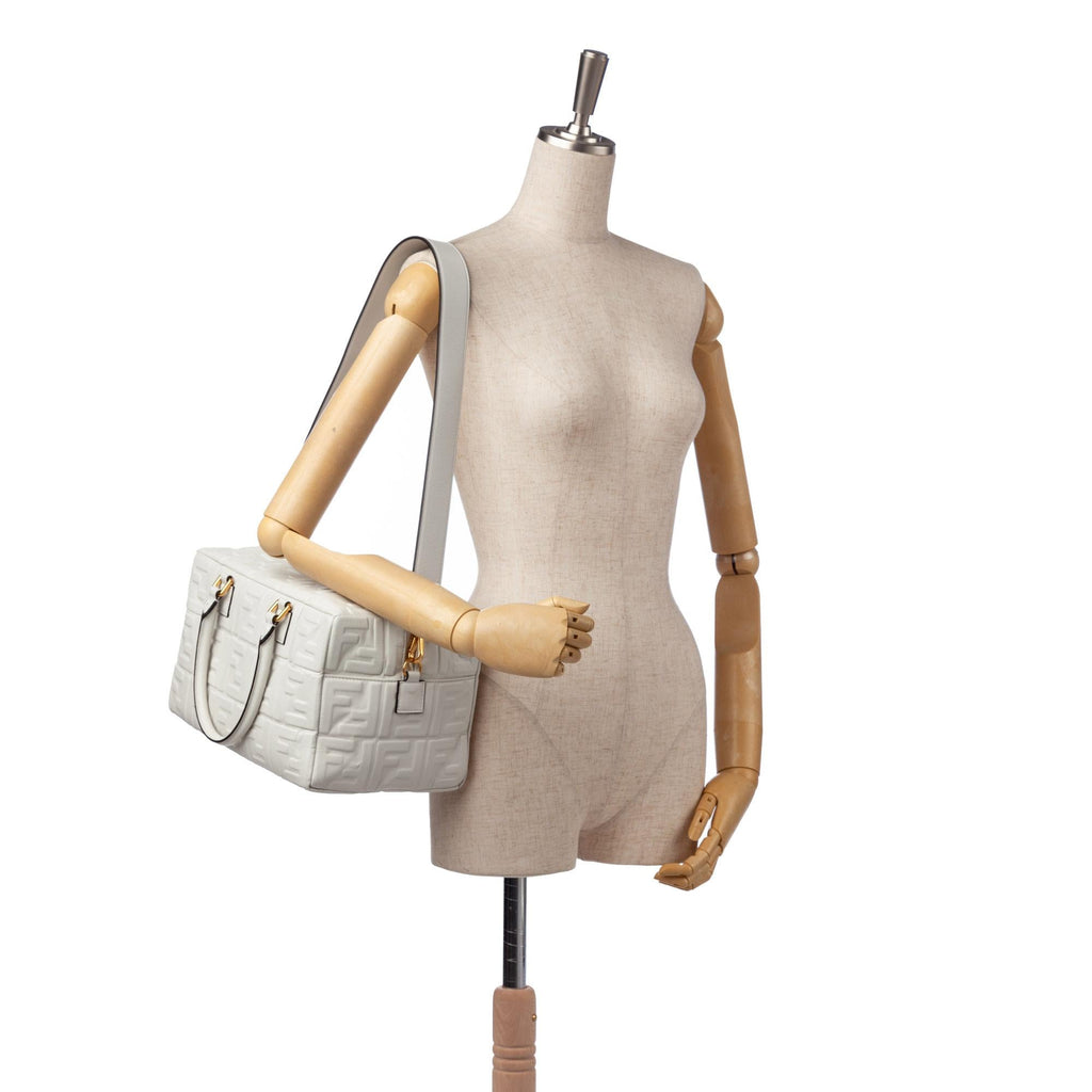 Fendi Zucca Embossed Leather Satchel (SHG-15966)
