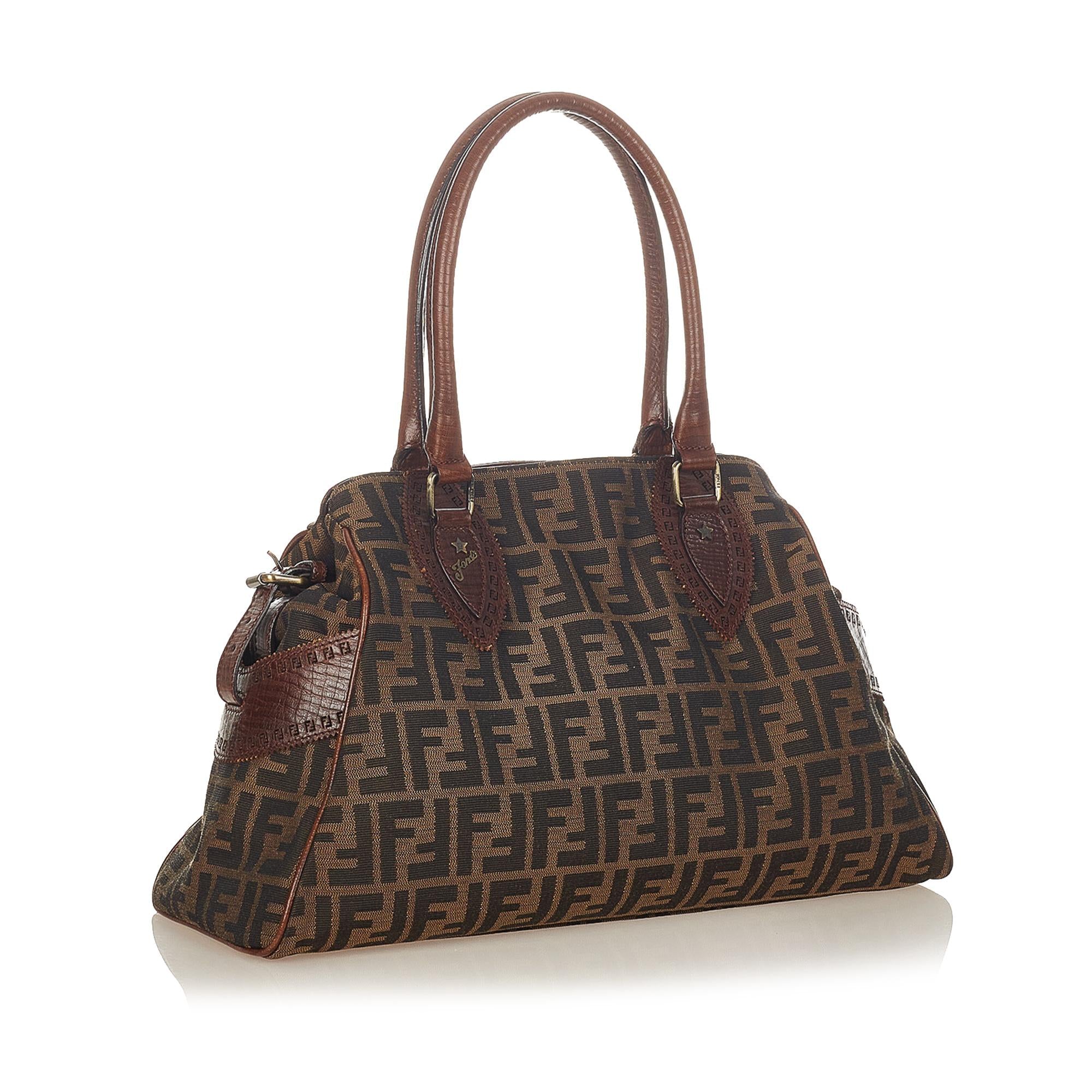 Fendi Zucca Etniko Canvas Shoulder Bag (SHG-26423)