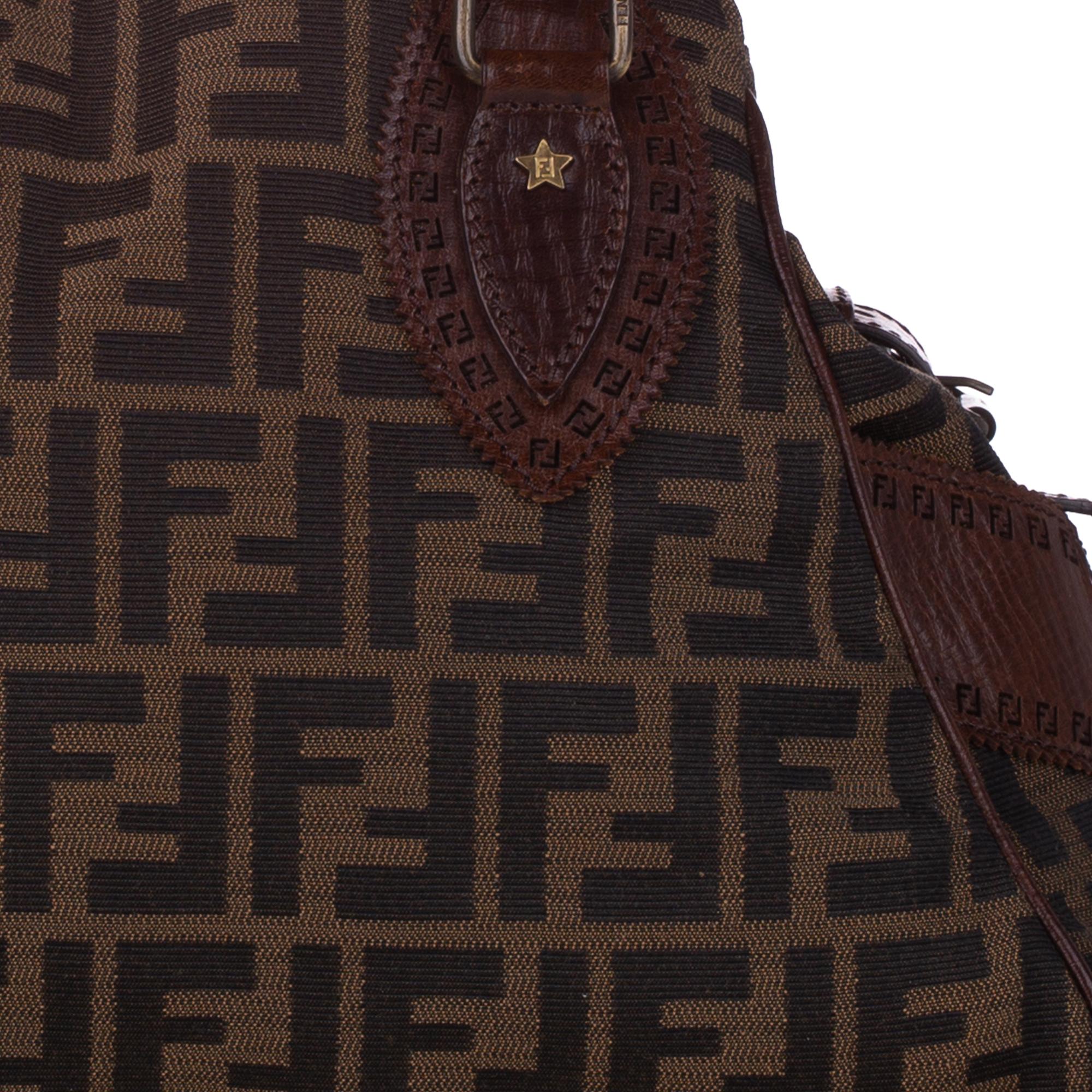Fendi Zucca Etniko Canvas Shoulder Bag (SHG-29436)