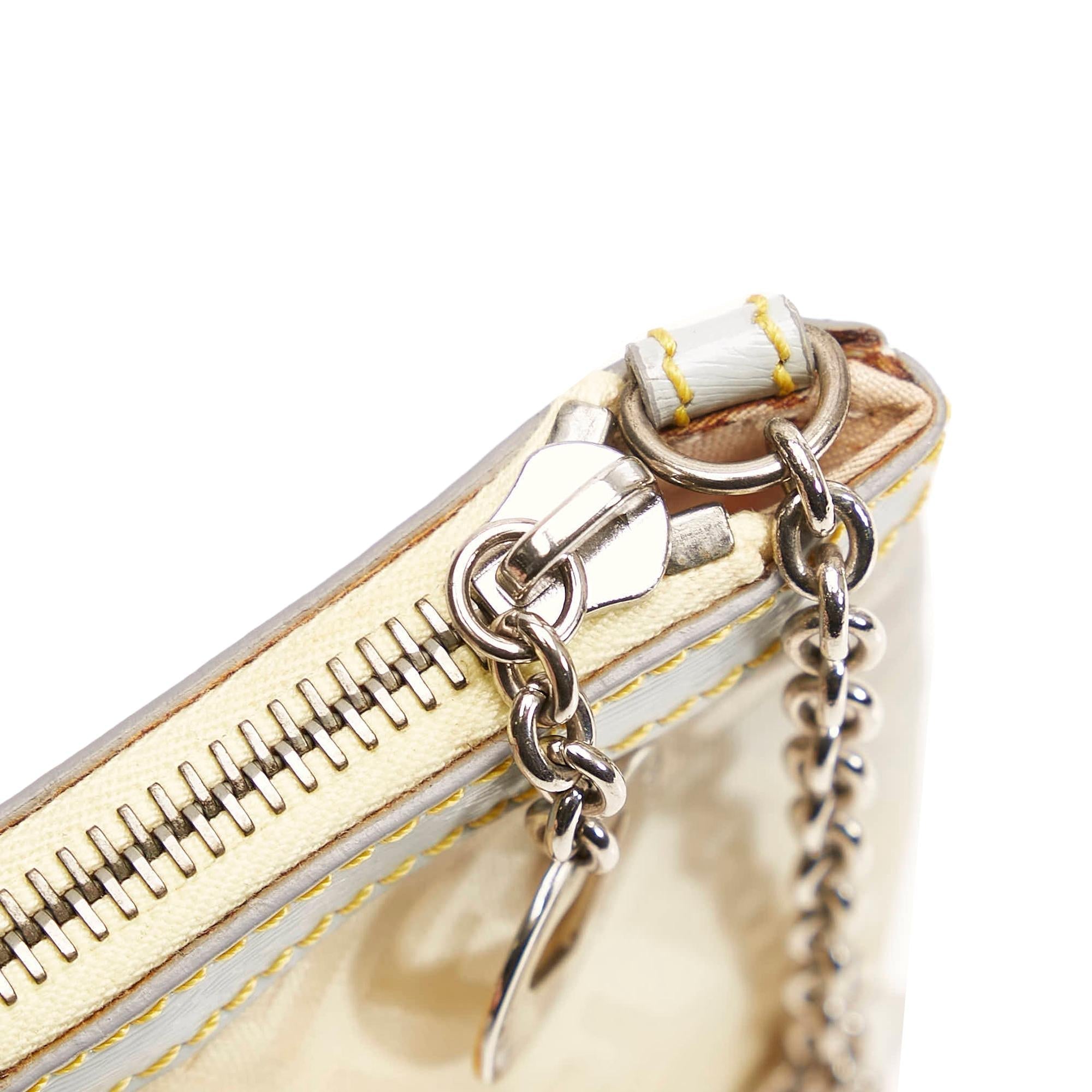 Fendi Zucchino Canvas Chain Baguette (SHG-27846)