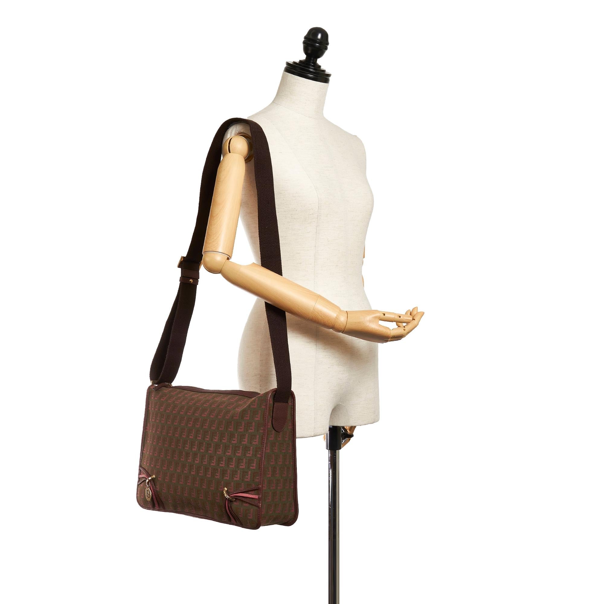Fendi Zucchino Canvas Crossbody Bag (SHG-28797)