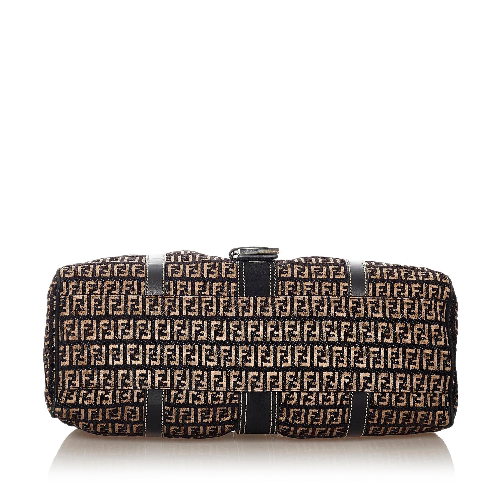 Fendi Zucchino Canvas Shoulder Bag (SHG-27820)
