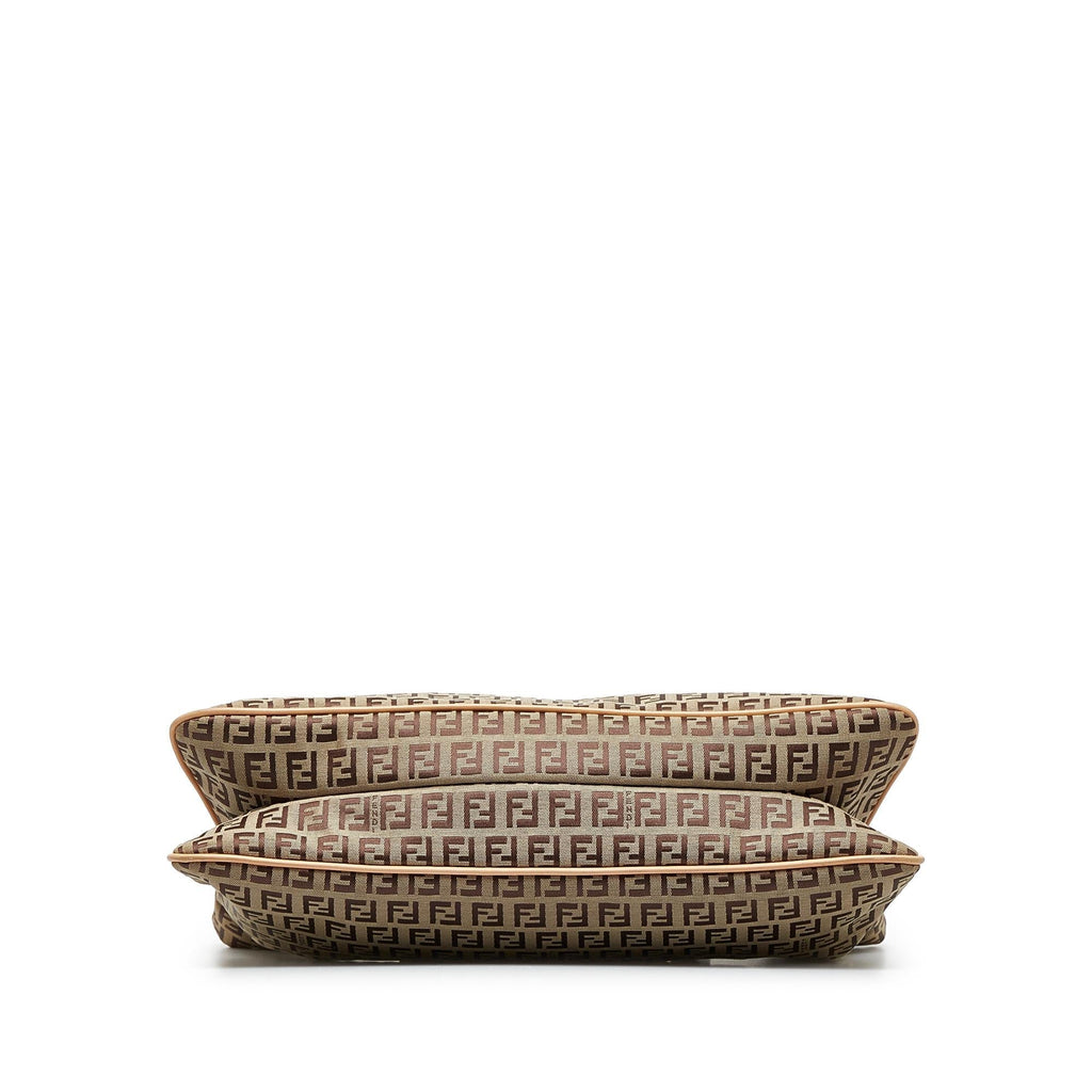 Fendi Zucchino Double Flap Tote (SHG-wgkC7B)