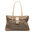 Fendi Zucchino Double Flap Tote (SHG-wgkC7B)