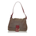 Fendi Zucchino Mamma Forever Canvas Shoulder Bag (SHG-33285)