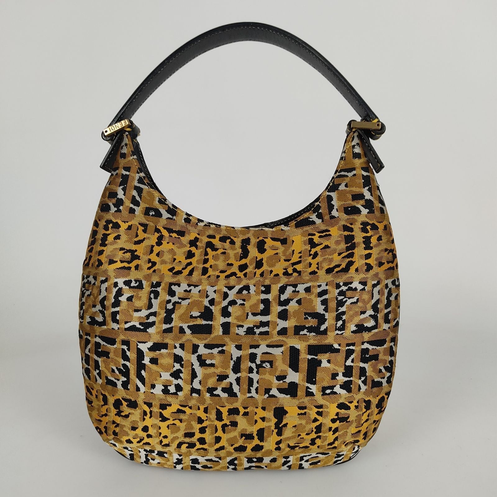 Fendi Fendi Hobo handbag in animalier canvas - '10s