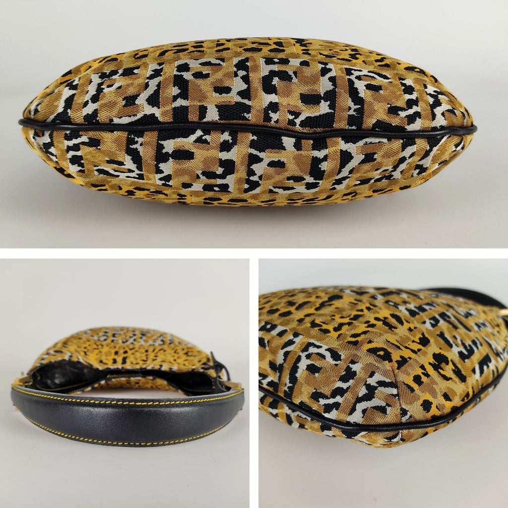 Fendi Fendi Hobo handbag in animalier canvas - '10s