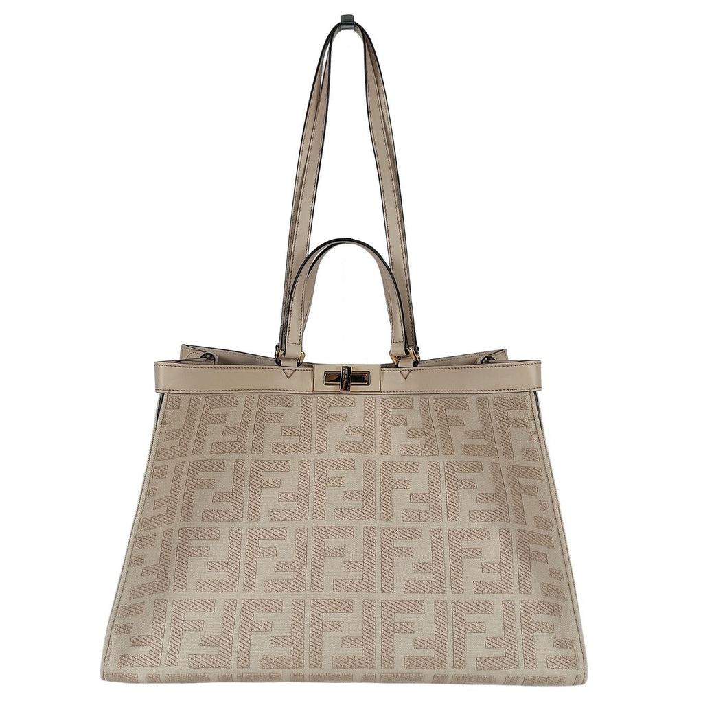 Fendi Fendi Peekaboo Tote Medium Canvas shoulder bag pink - '10s