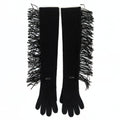 Fendi Fendi cashmere and leather long gloves - '10s