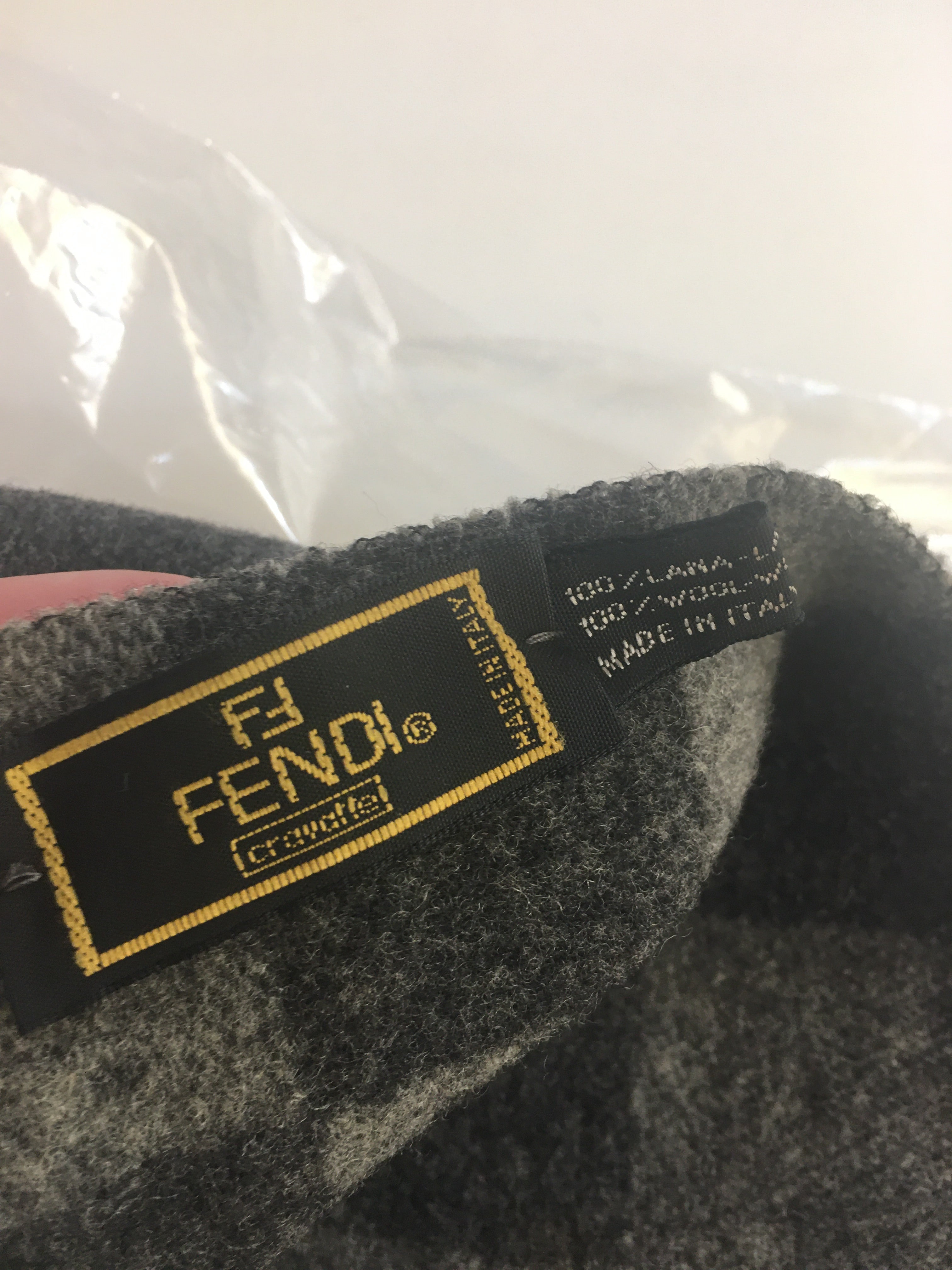FENDI Scarf in Grey Wool