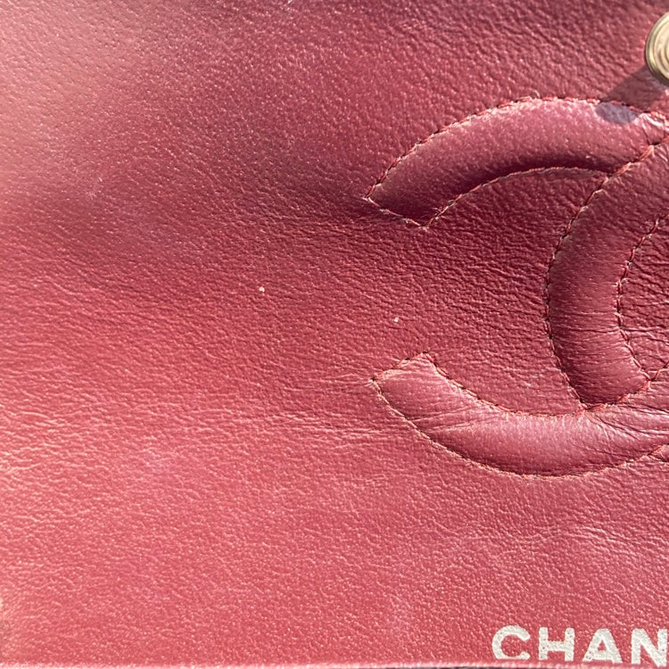 Chanel 2011 Black Caviar Skin Medium Classic Double Flap Shoulder Bag