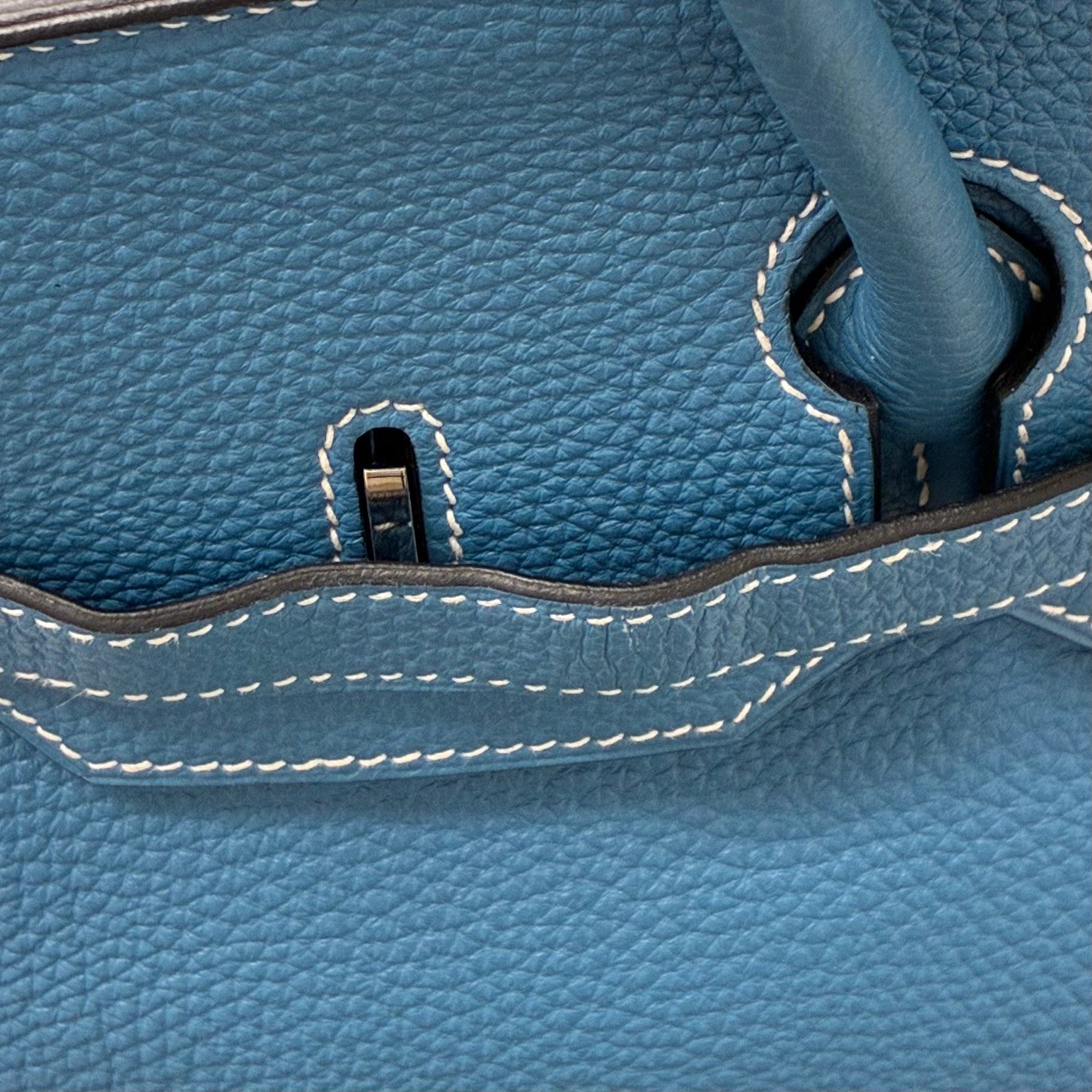 Hermes Blue Jean Togo Birkin 35 Handbag