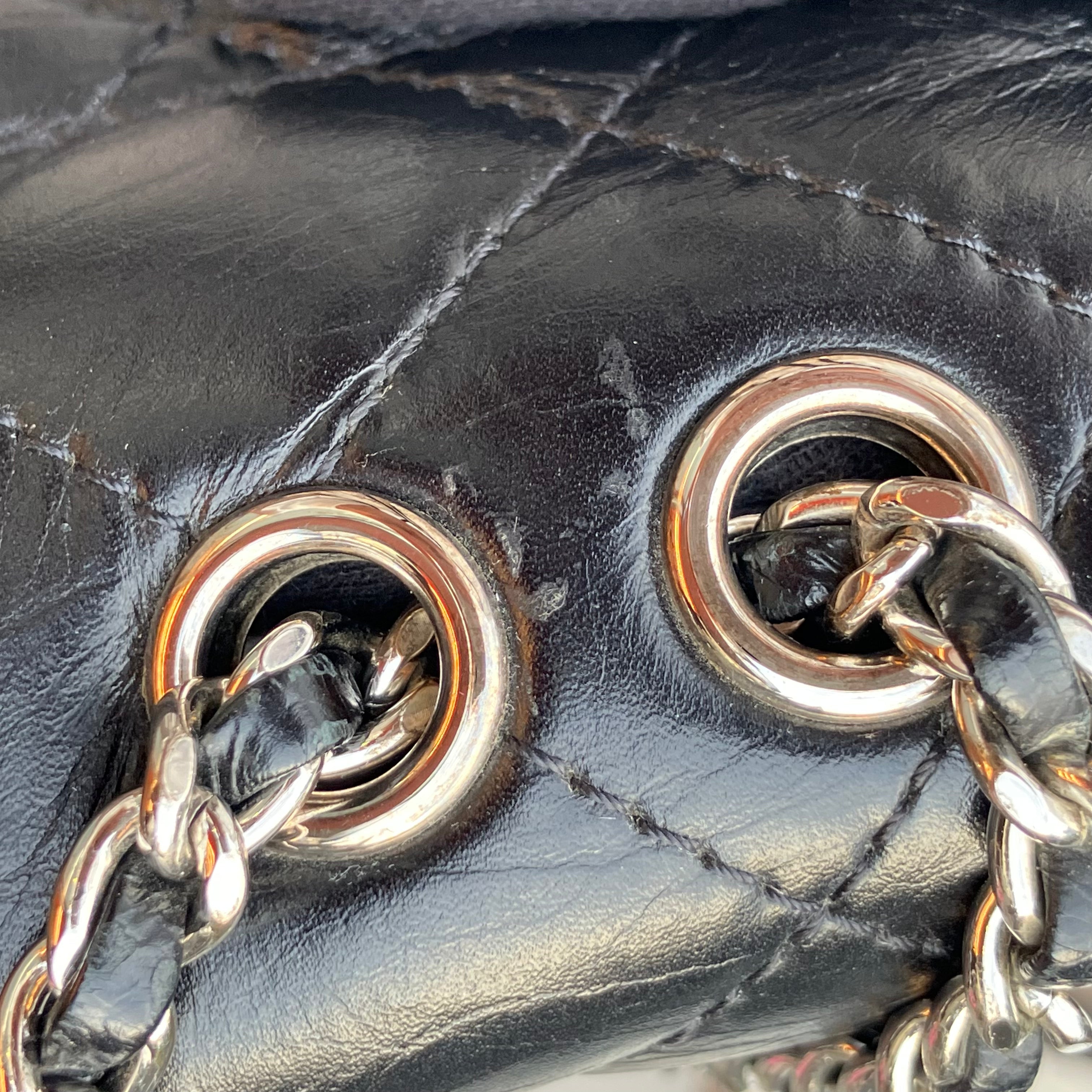 Chanel Black Calfskin PVC Aquarium Shoulder Bag