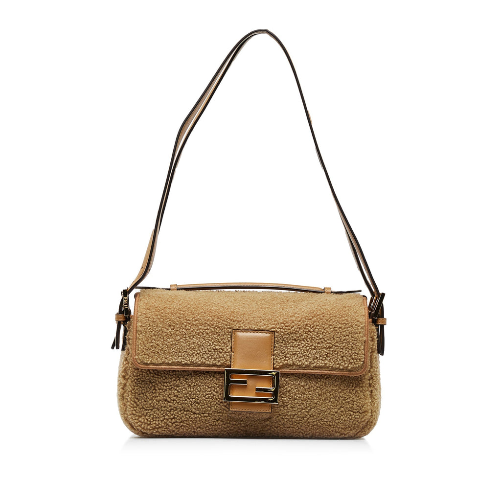 FENDI Multi Shearling Baguette