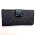 GUCCI GG MONOGRAM CANVAS & LEATHER VINTAGE LONG WALLET