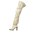 GUCCI DEAUVILLE CALFSKIN CINCHED OVER THE KNEE BOOTS