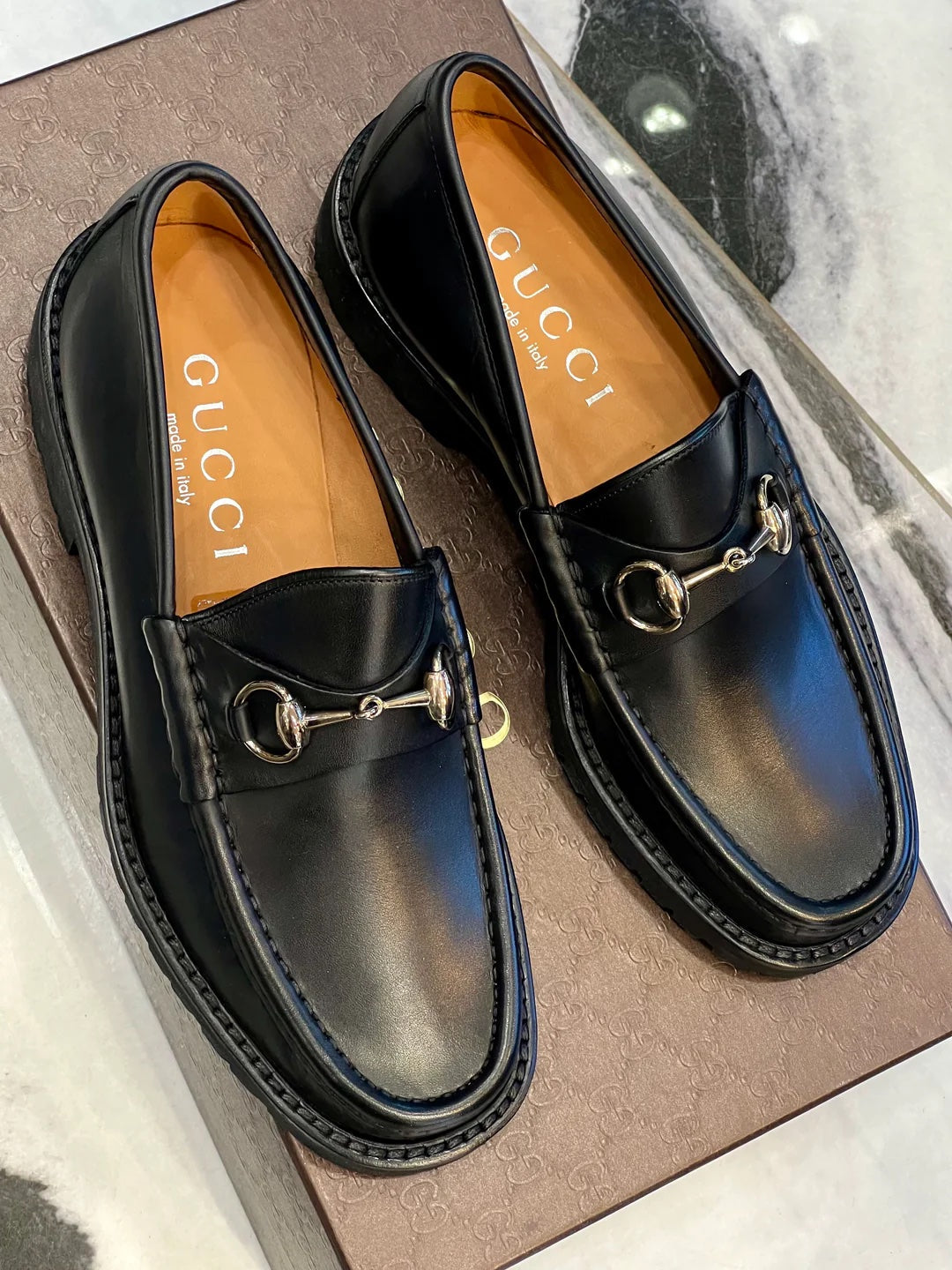 GUCCI 1953 HORSEBIT CALFSKIN LEATHER LOAFERS