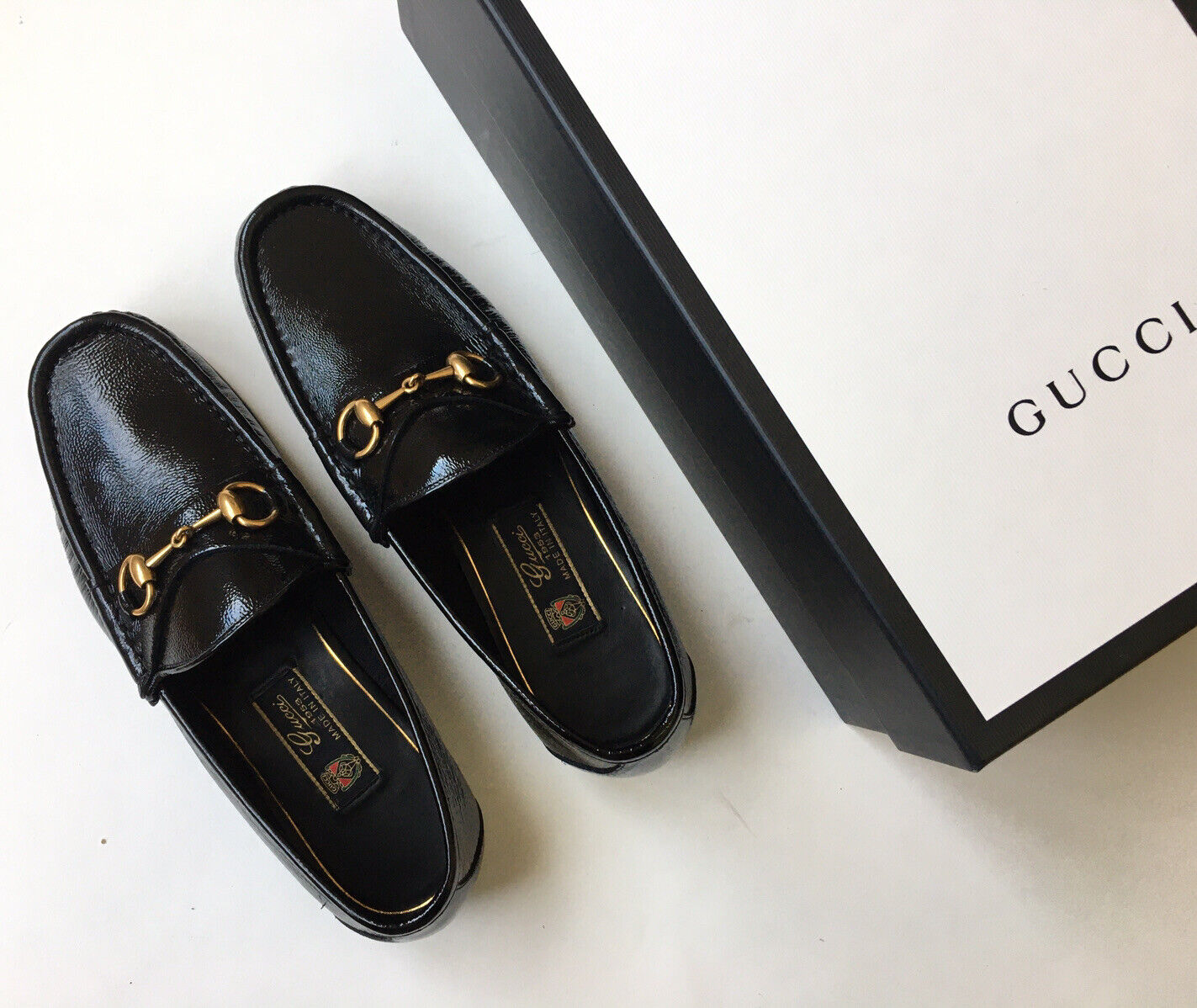 GUCCI 1953 HORSEBIT PATENT LEATHER LOAFERS