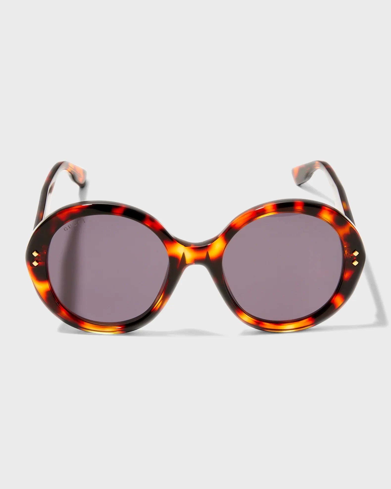 GUCCI OVERSIZED ROUND TORTOISESHELL SUNGLASSES