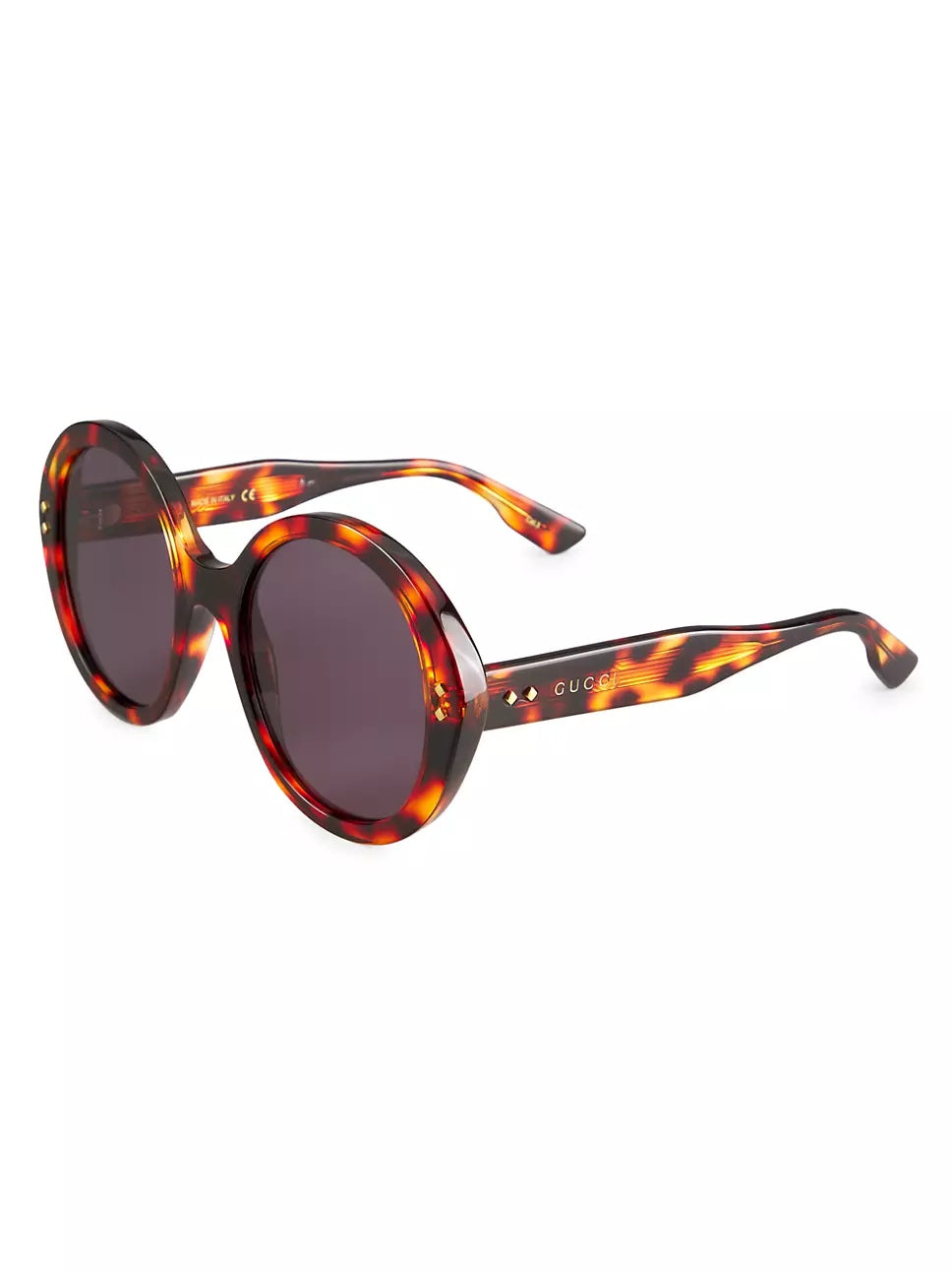 GUCCI OVERSIZED ROUND TORTOISESHELL SUNGLASSES