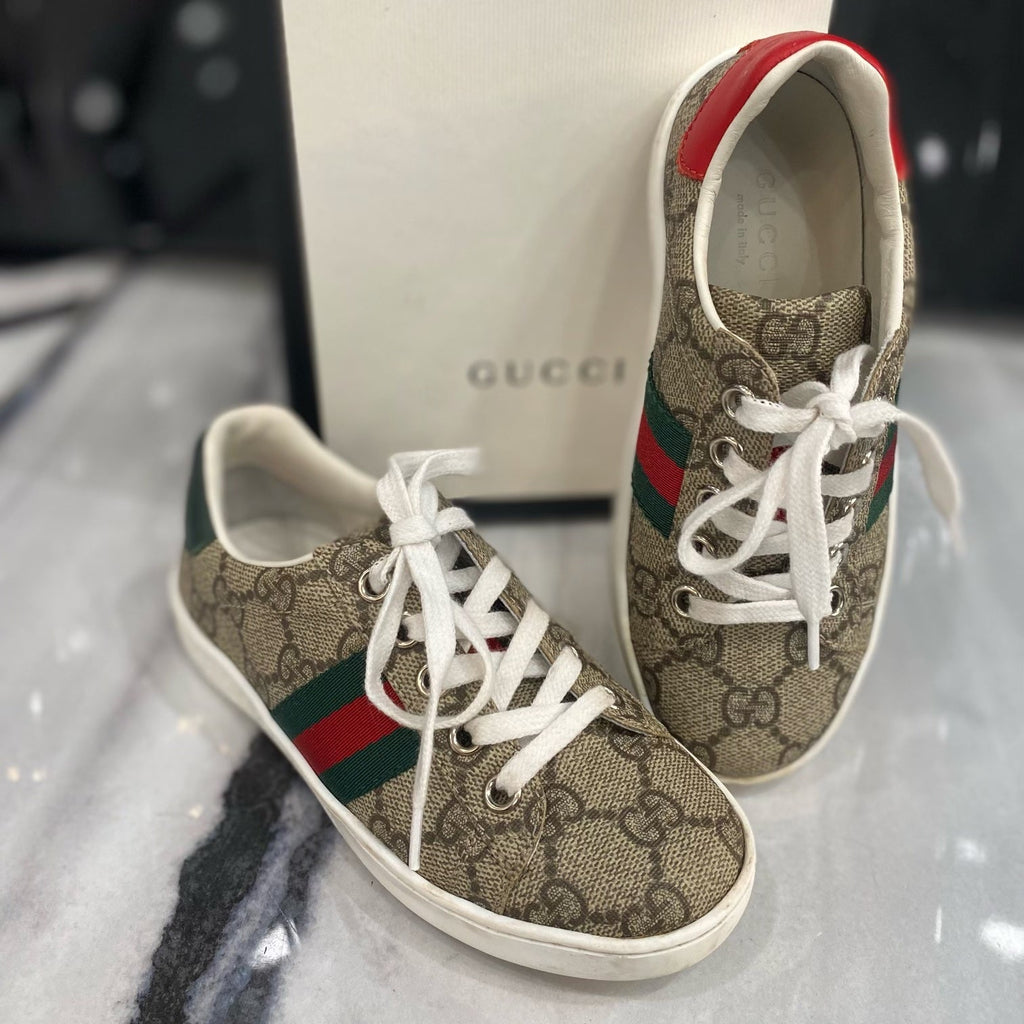 GUCCI GG SUPREME ACE KIDS SNEAKERS