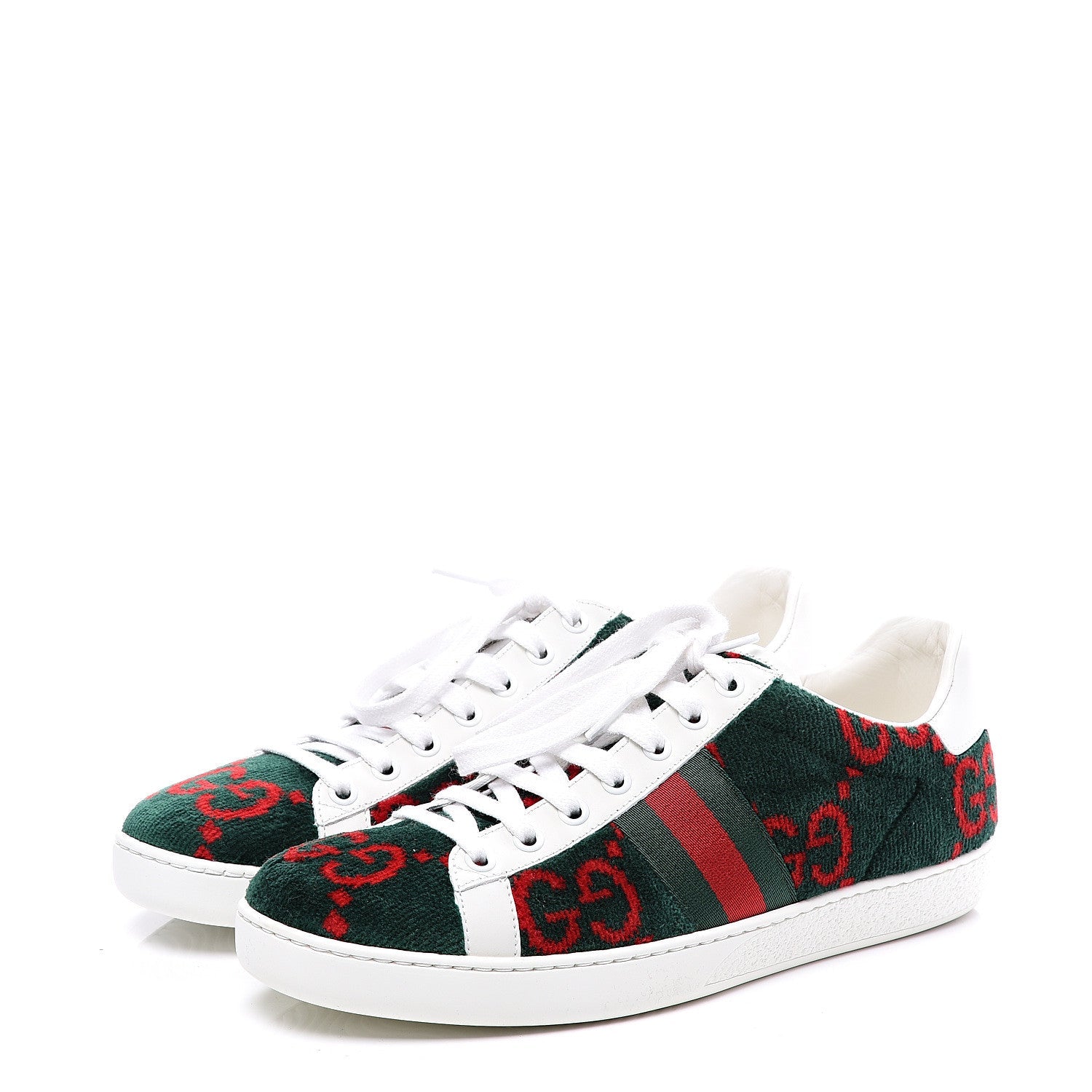 GUCCI ACE GG TERRY CLOTH WEB SNEAKERS