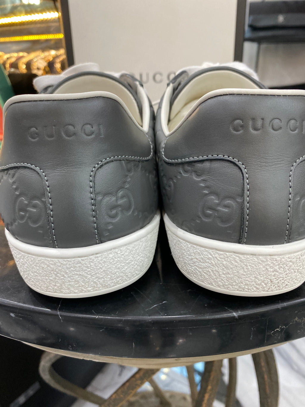 GUCCI GG SUPREME ACE WEB SNEAKERS