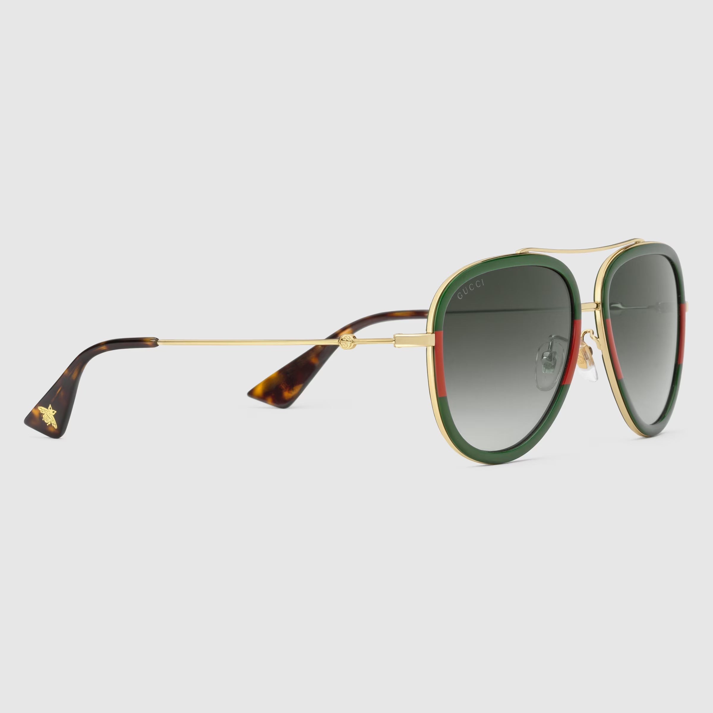 GUCCI ACETATE WEB AVIATOR SUNGLASSES