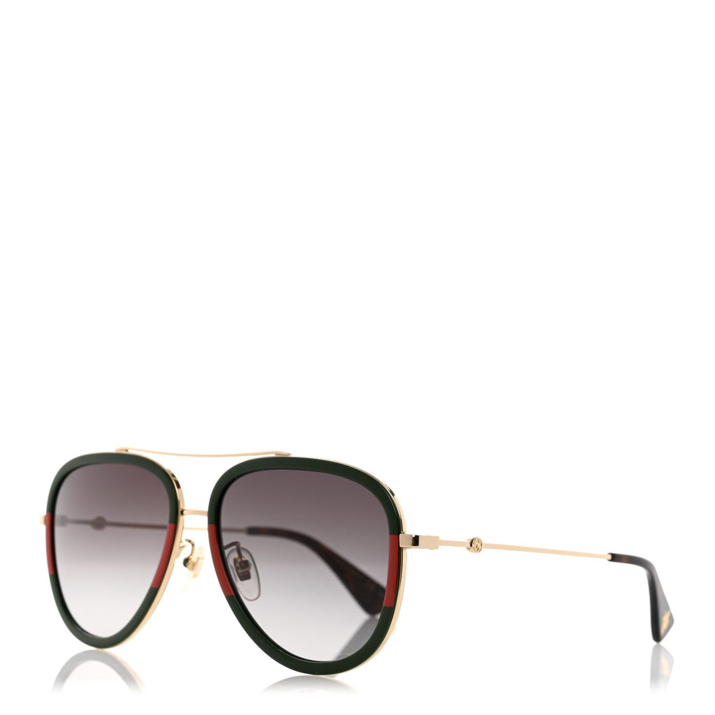 GUCCI ACETATE WEB AVIATOR SUNGLASSES