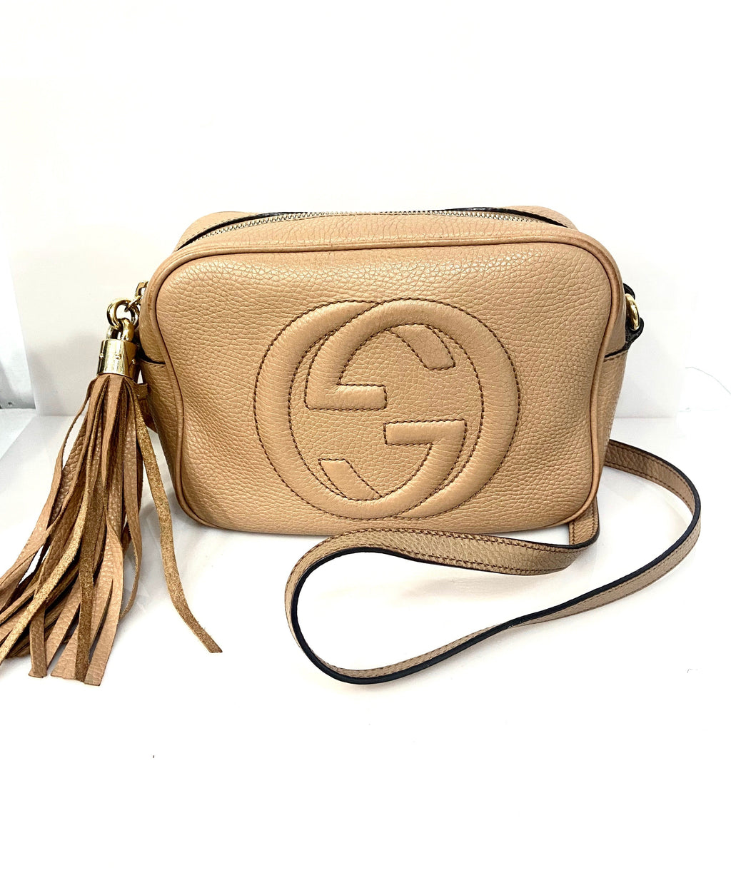 GUCCI SOHO CALFSKIN LEATHER  DISCO BAG-HS
