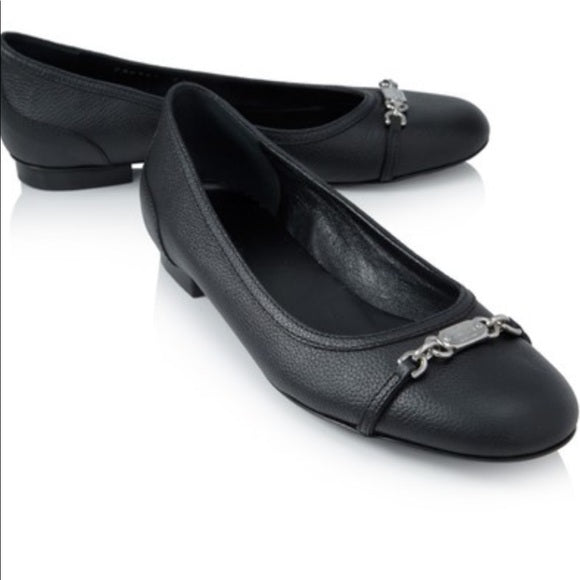 GUCCI CALFSKIN LEATHER CALLARIUS BALLET FLATS