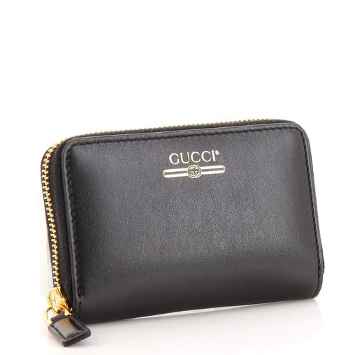GUCCI CALFSKIN LOGO ZIP AROUND WALLET