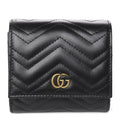 GUCCI GG MARMONT CALFSKIN LEATHER COMPACT WALLET