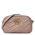 GUCCI GG MARMONT MATELASSE CALFSKIN SMALL CHAIN SHOULDER BAG