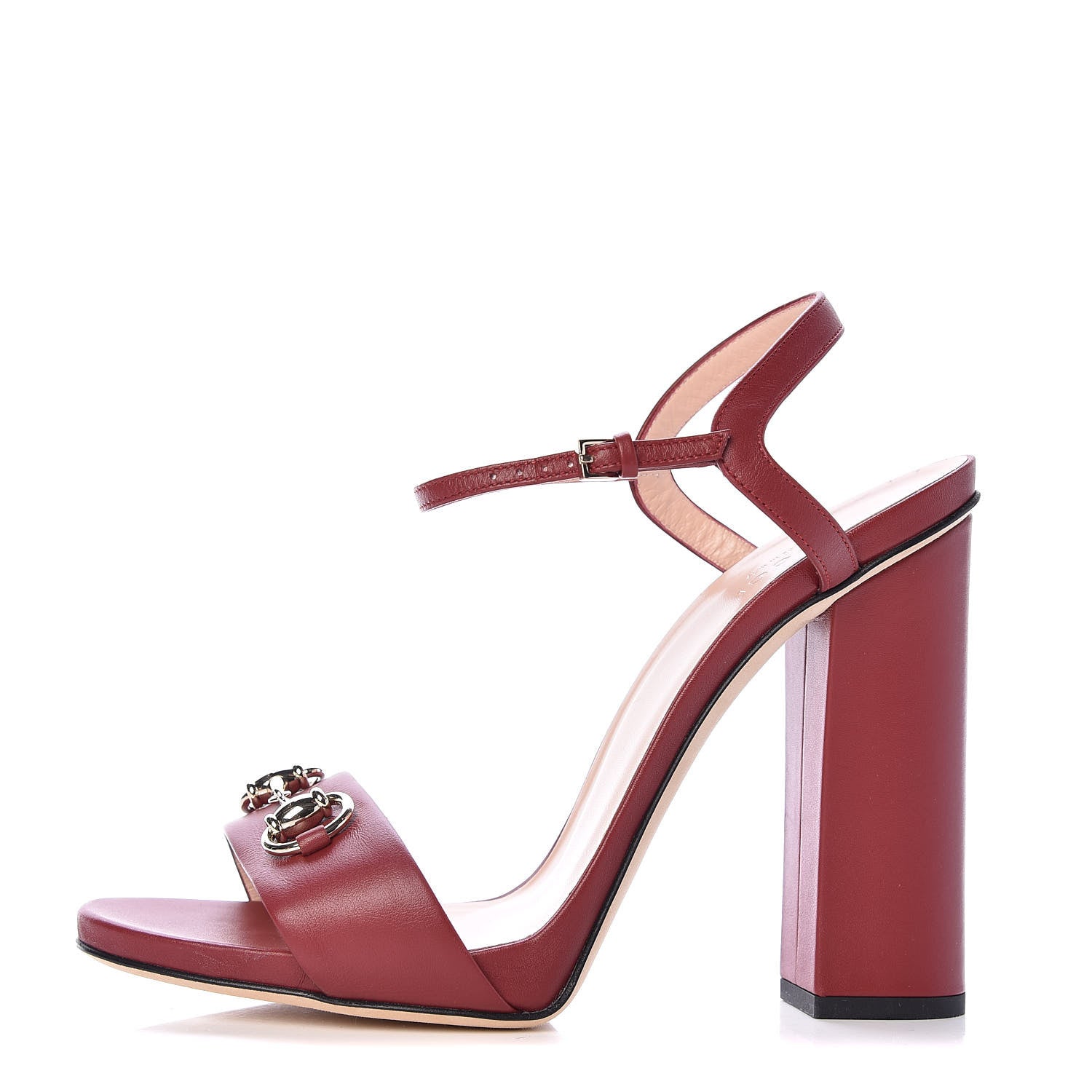 GUCCI CALFSKIN LEATHER MIRO HORSEBIT HIGH HEEL SANDALS