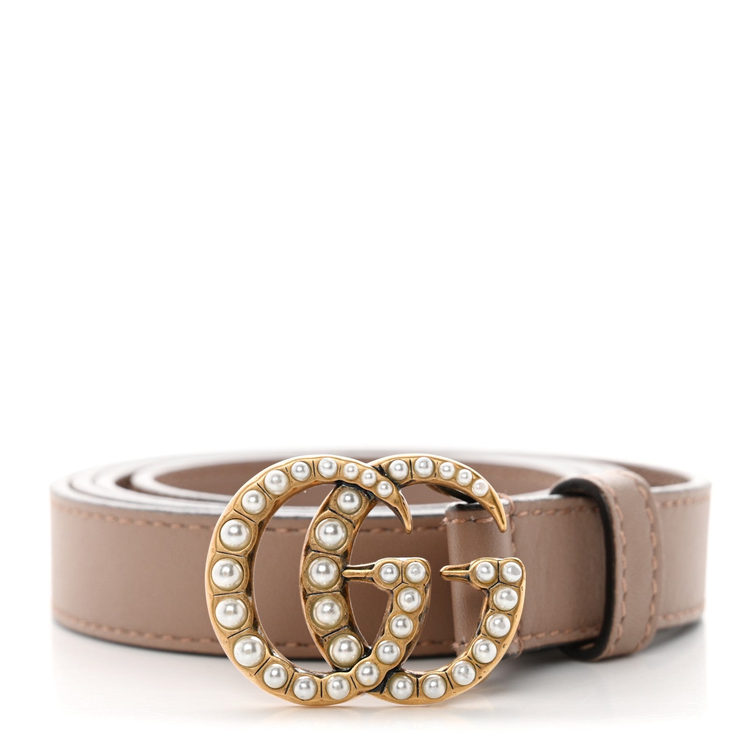 GUCCI CALFSKIN PEARL DOUBLE G 20MM BELT