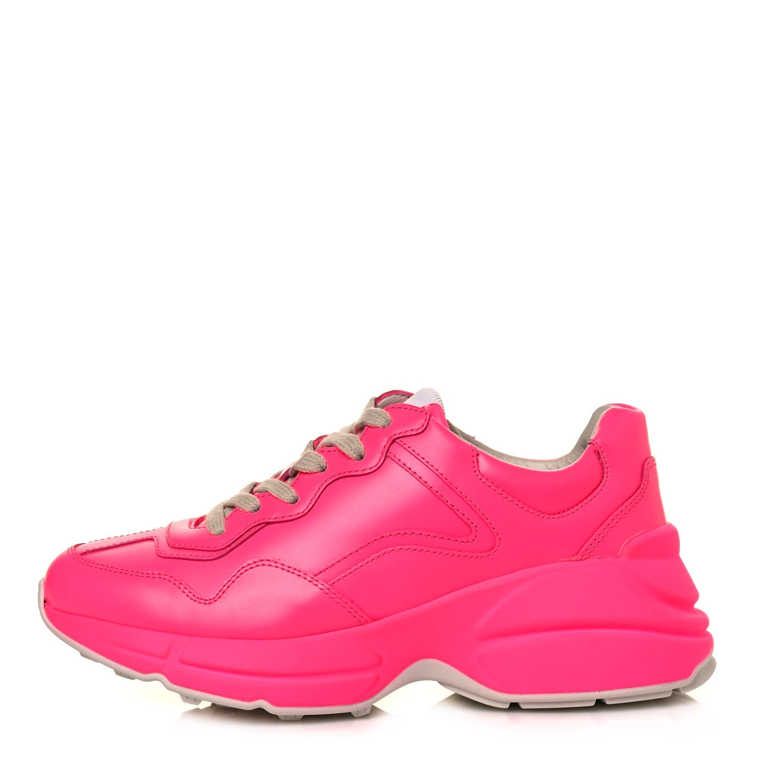 GUCCI CALFSKIN LEATHER RHYTON SNEAKERS