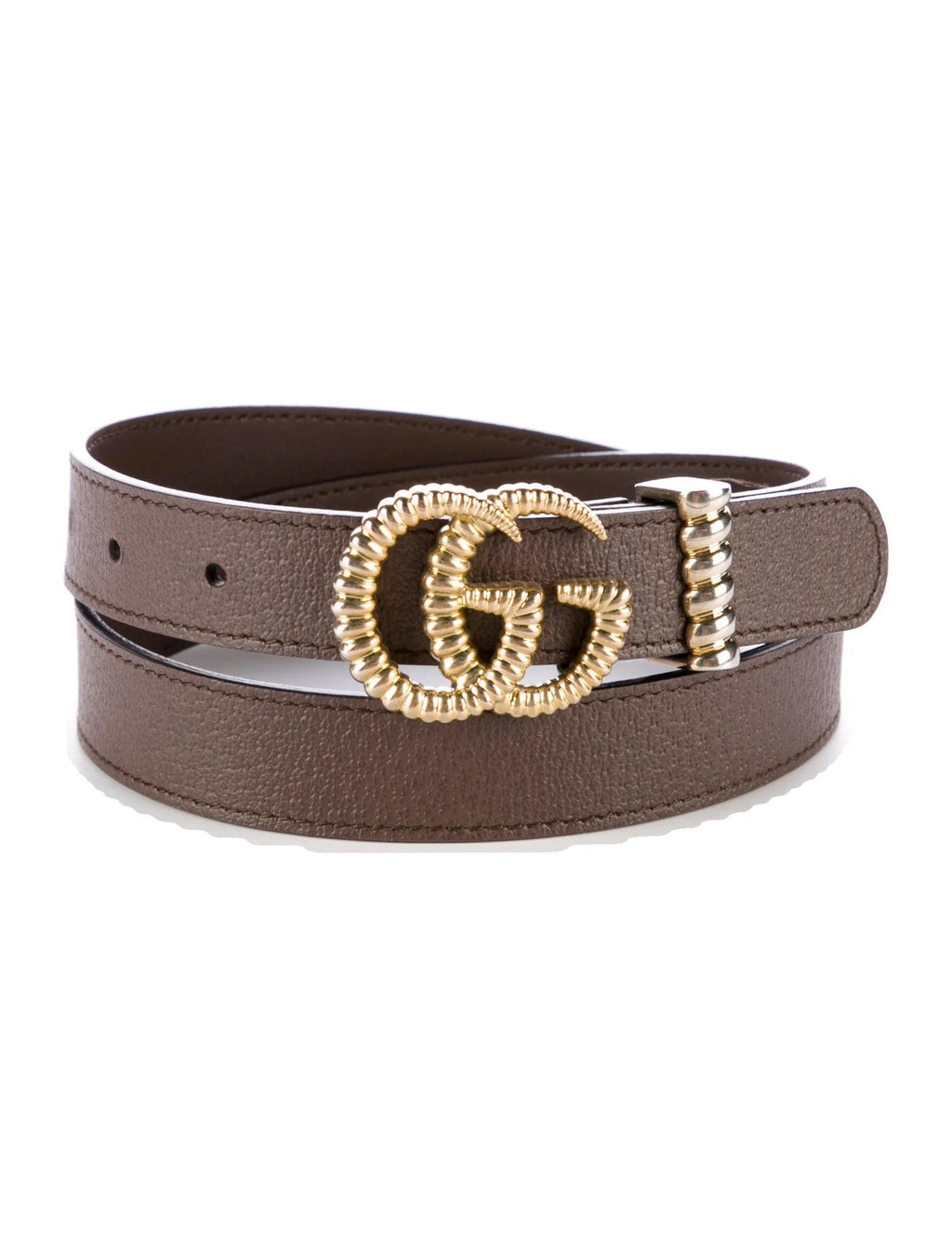 GUCCI CALFSKIN LEATHER TORCHON DOUBLE G BELT