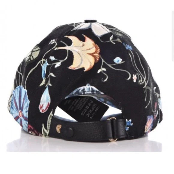 GUCCI CANVAS FLORA KNIGHT BASEBALL HAT